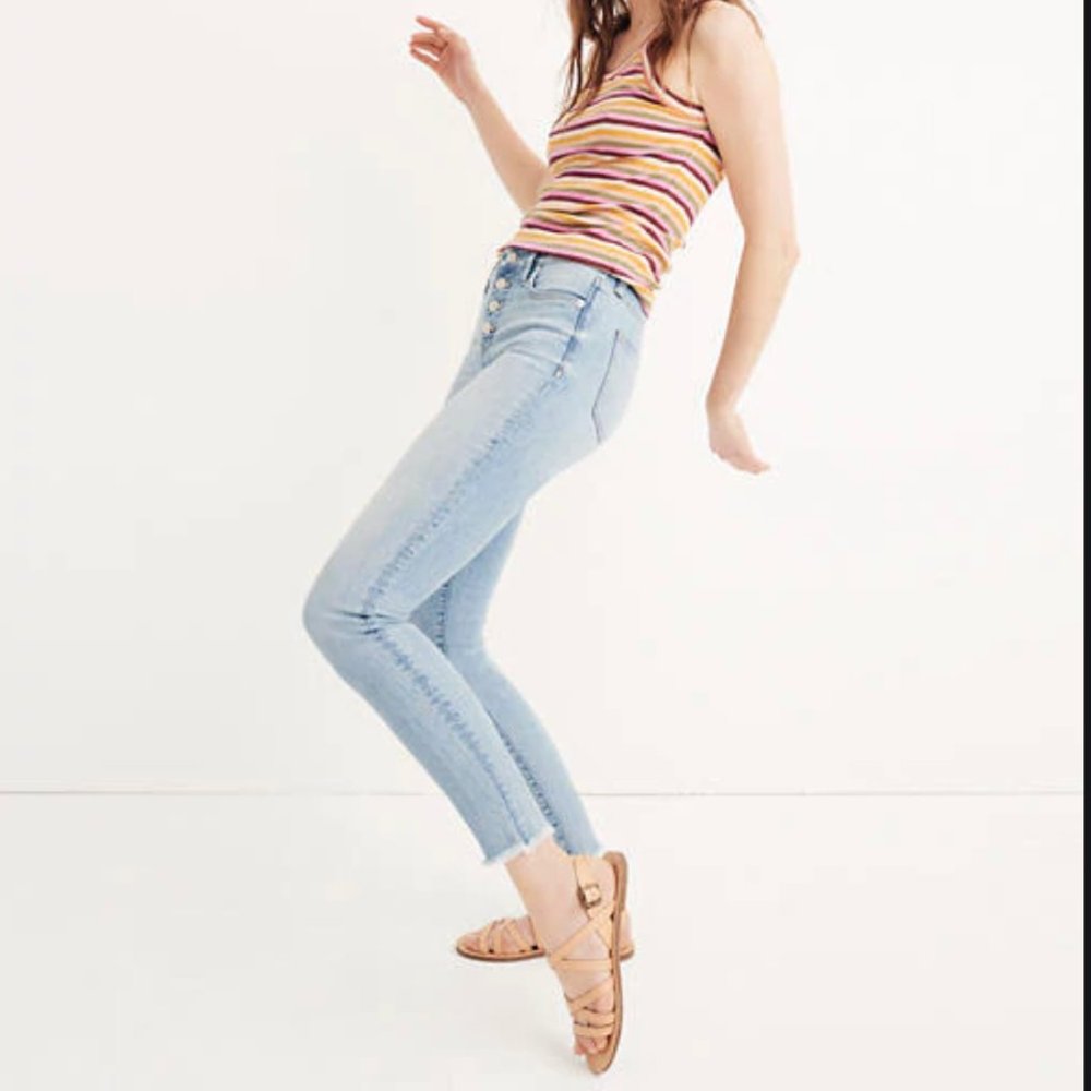 Madewell light 9" high-rise skinny crop jeans